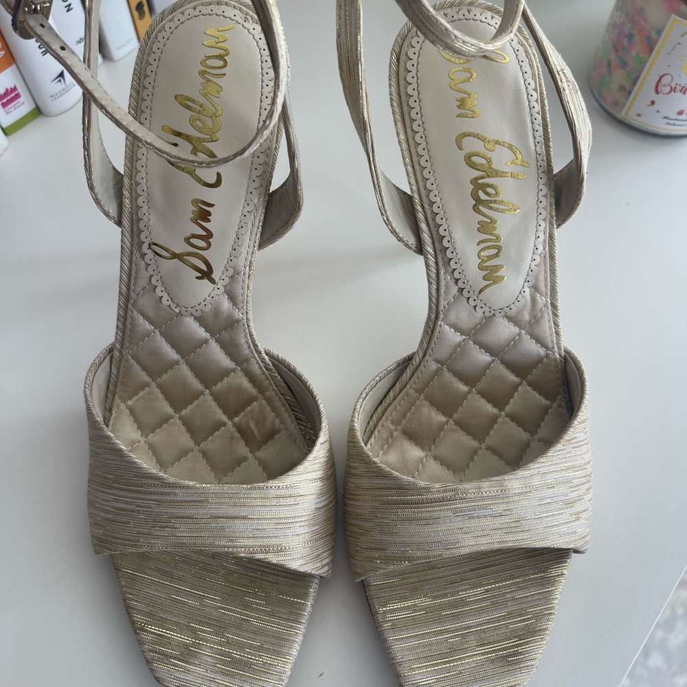 Sam Edelman Metallic Strappy Heels